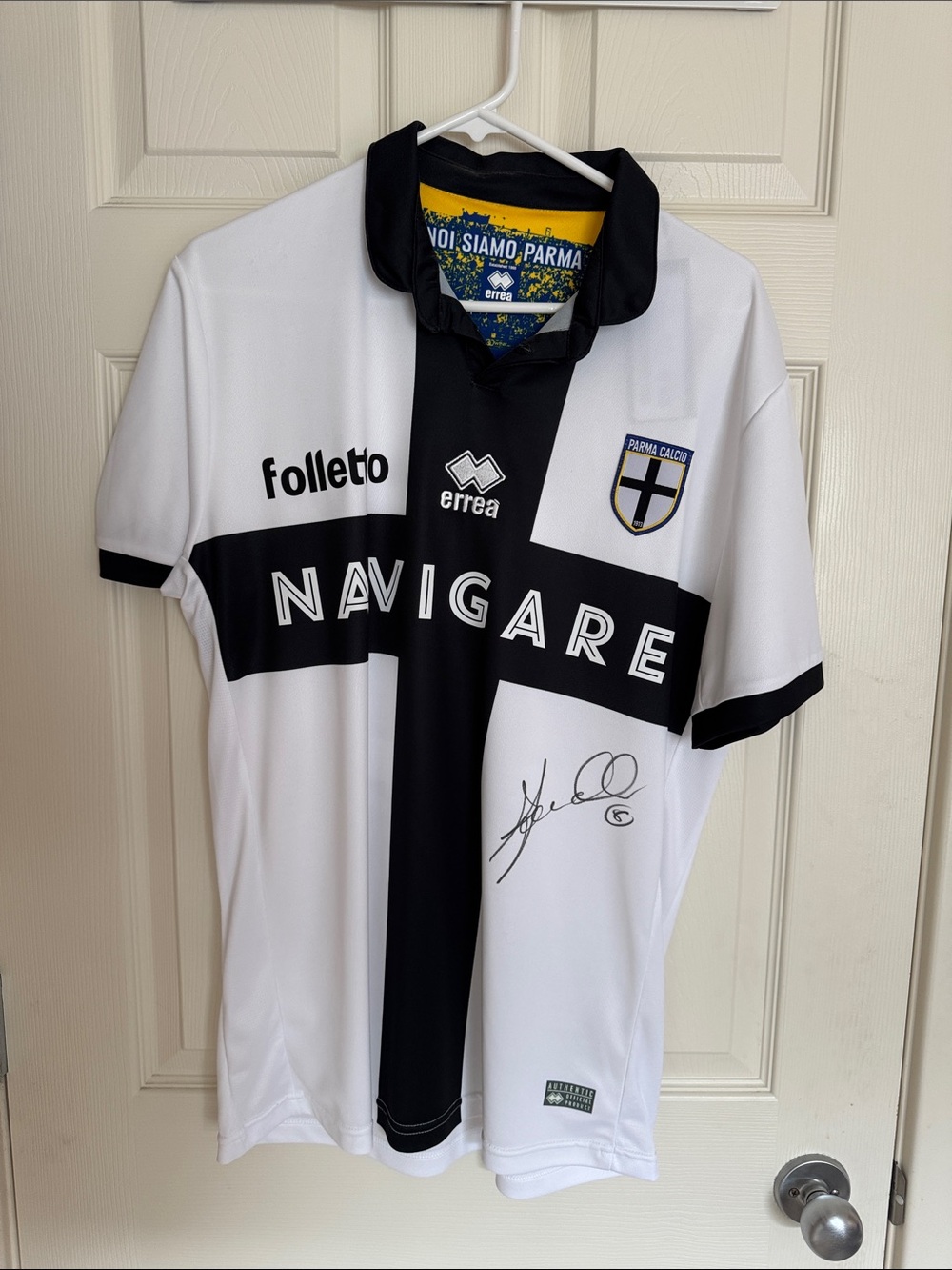 Parma 1913 Men's Football Jersey - Autographed by Alessandro Lucarelli